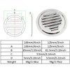 Round Louvered Vent, 316 Stainless Steel Air Vent Grille Ventilator