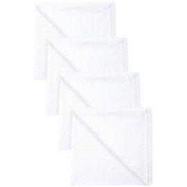 NEXT Baby Muslin Squares Pack of 4, White, Medium