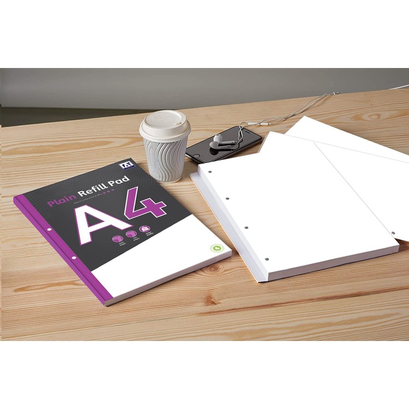 [ Set of 2 ] Plain A4 Refill Notepads Side