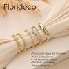 Florideco Stackable Rings for Women Non Tarnish 14K Gold Plated