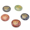 ZAICUS 5 Elements Assorted Stones Round Shape Triangle Symbols (Earth