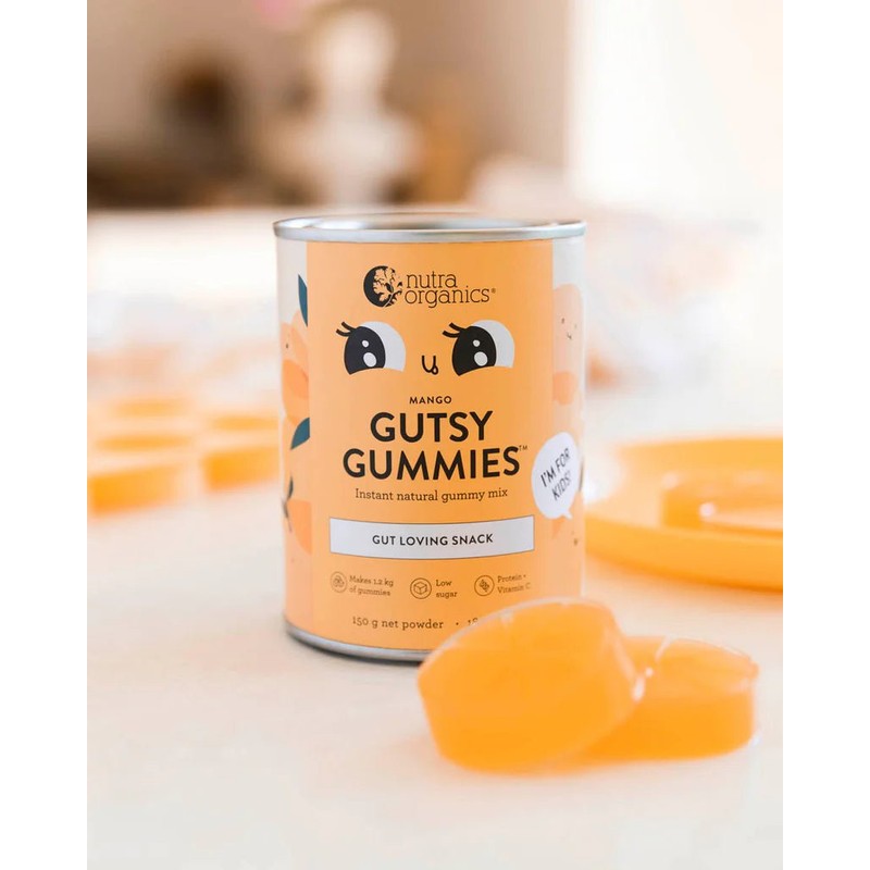 Nutra Organics Gutsy Gummies, Strawberry / 150g