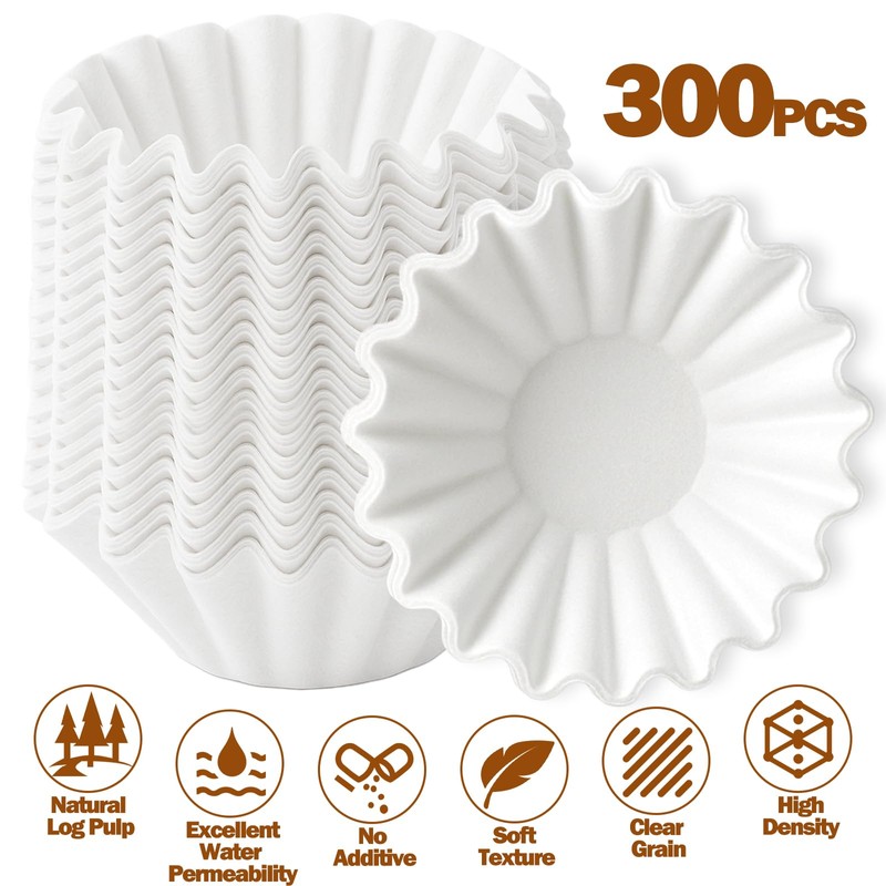 Palksky Disposable Coffee Filter for Ninja Coffee Maker PB051/PB041, 300Count