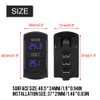 Car DC 10V-60V Blue LED Digital Dual Voltmeter Universal for