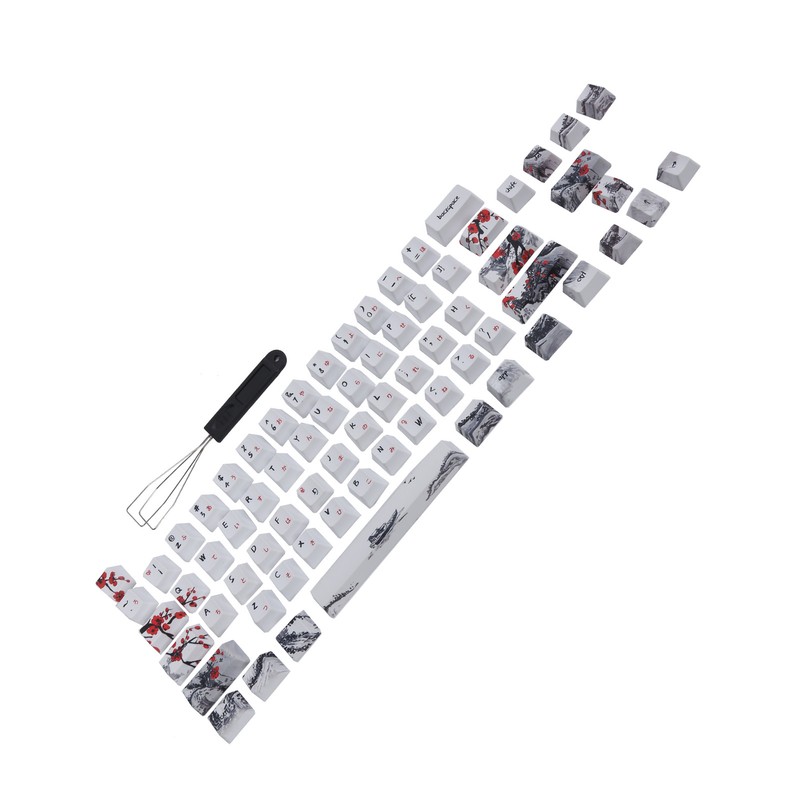 Keycaps PBT 5Sided Sublimation 71 Keys Keyboard Caps for Mechanical