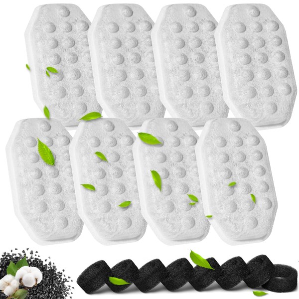 Official Cat Water Fountain 8 Replacement Filters & 8 Pre-Filter
