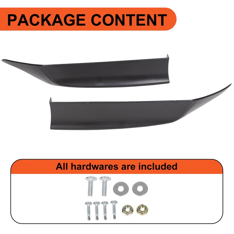 ECOTRIC Rear Side Corner Spats Compatible with 2013-2015 Honda Accord