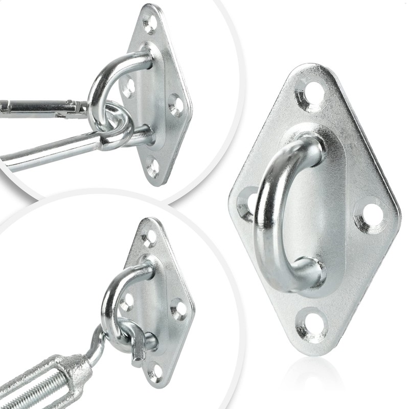 com-four® 6-Piece Sun Shade / Awning Mounting Set - Mounting