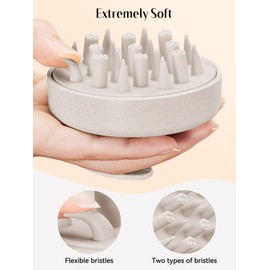 HEETA Scalp Massager Hair Scrubber Shampoo Brush Exfoliator for Hair Growth