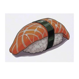 'Single Sushi' Temporary Tattoo - Water Resistant, Skin-Safe, Non-Toxic Transfer (TO00080519)