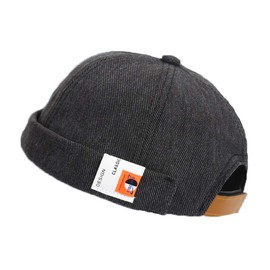 YAMEE Docker Cap, Docker Sailor's Hat, Harbour Hat, Men's Hat, Biker Cap, Hiking Hat, Head Gear (Head Circumference Adjustable) - E/Black