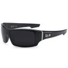 Locs Men's Cholo Biker Sunglasses - Black Frame, Black Lens,