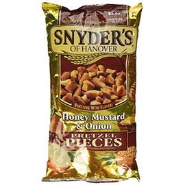 Snyder's of Hanover, Honey Mustard & Onion Pretzel Pieces, 12oz Bag (Pack of 3)