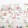 Wake In Cloud - Floral Bed Sheets, 100% Cotton, 4-Piece