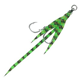 Hayabusa Assist Hook Tie Tune Fishtail M FS580 #4 Impact Green
