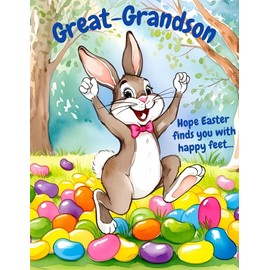 Happy Easter Great-Grandson Greeting Card with Bunny