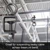 4Pcs Stainless C Clamp with Ring;Heavy Duty Hanging J Hook/pipe