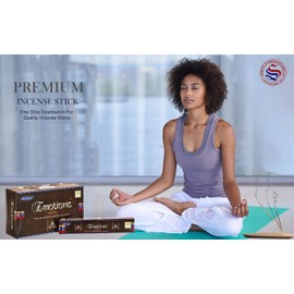 EARTH Satya Emotions Incense Sticks 15 GMS (Pack of 12) (Green Certified) Indian Perfumed Hand Rolled Agarbatti Perfect for Worship,Relaxation, Medication.