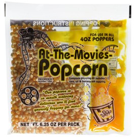 At-The-Movies Popcorn & Coconut Oil Portion Packs-Case of 24 (4oz Kettle)