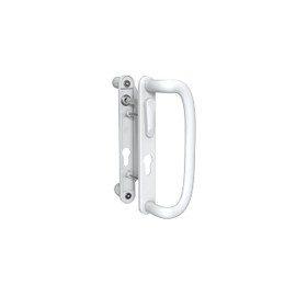 Mila Inline Patio Door Handle Pair 109mm Screw Fix White Lever