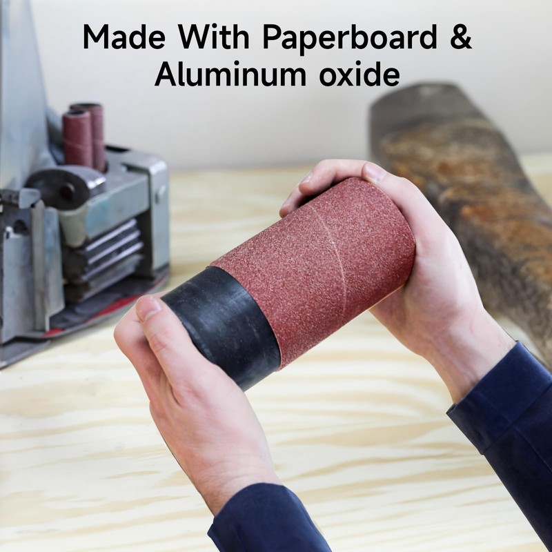 Shineboc 12PCS Aluminium Oxide Sanding Sleeves for Oscillating Sander, 400