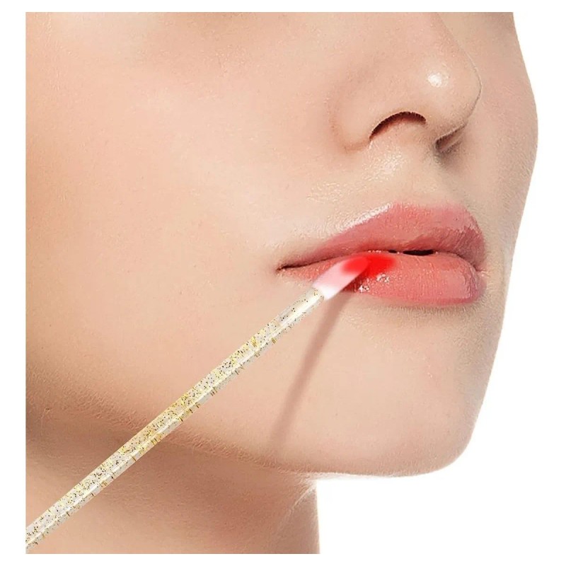 Lip Brush Glitter Desechable Pestañas Labios Microblanding F