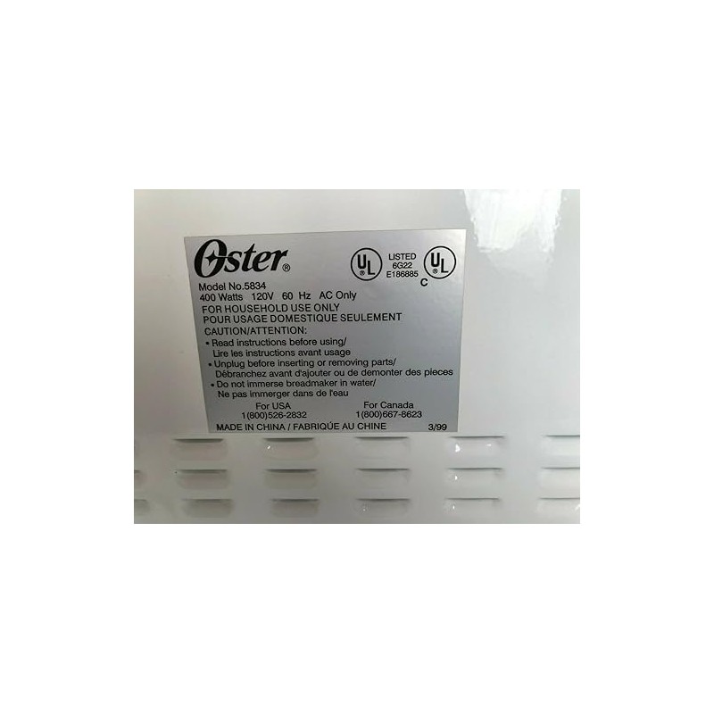 Paddle fits Sunbeam Oster Bread Maker Machine Models 5833 5834