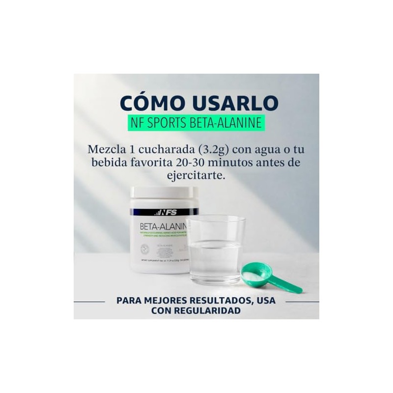 NF Sports Beta-Alanine, Beta-Alanina CarnoSyn en Polvo sin Sabor 320
