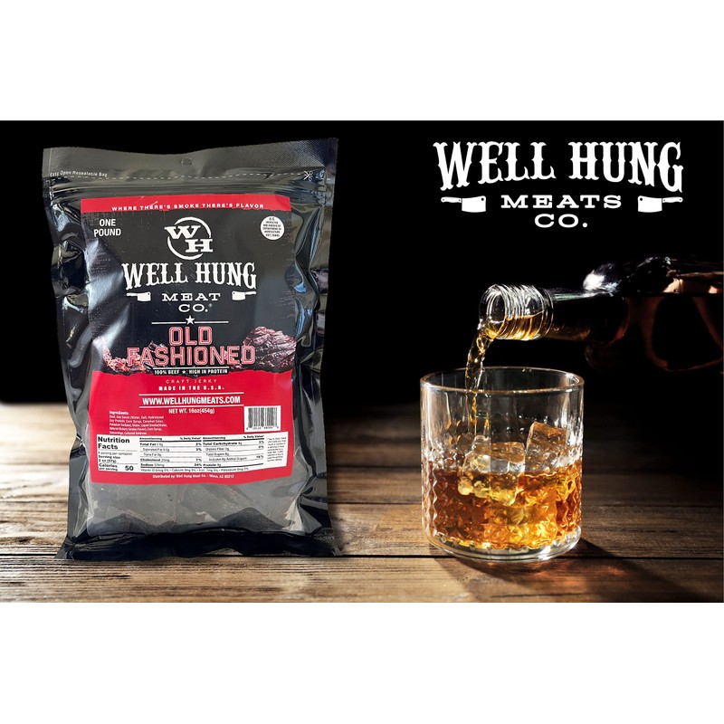 Well Hung Meats Old Fashioned Beef Jerky One Pound Resealable
