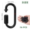 D Shape Locking Carabiner, Black Quick Links