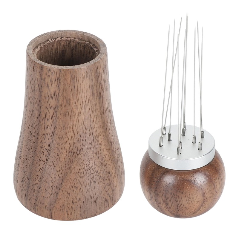Coffee Stirrer Tool Wood Handle Stainless Steel Needle Easy to
