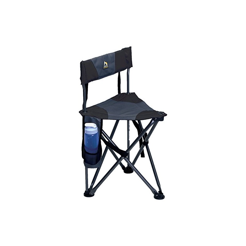GCI Outdoor Quik-E-Seat | Portable, Folding Tripod Chair with Drink