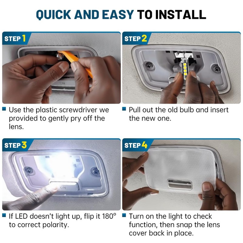 NJSBYL 7PCS LED Interior Dome Cargo Light Replacement Kit Led