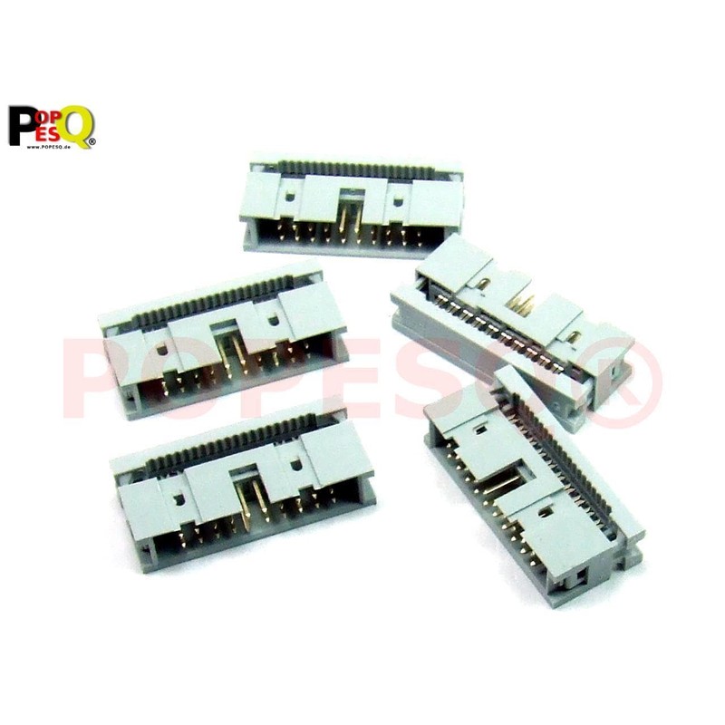 POPESQ® #A2059 IDC 2.54 mm Female Ribbon Cable 20-Pin Pack