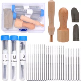 Needles Wool Felting Tool Kit with 3 Sizes Felting Needles Beginner Professional