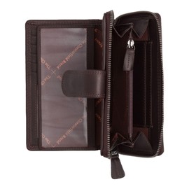 The Chesterfield Brand Charlotte RFID Protection Leather Wallet 9.5 cm, brown, rfid wallet