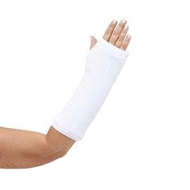 CastCoverz! Designer Arm Cast Cover - White - Medium Short: 11" Length X 9" Circumference - Removable and Washable - Made in USA