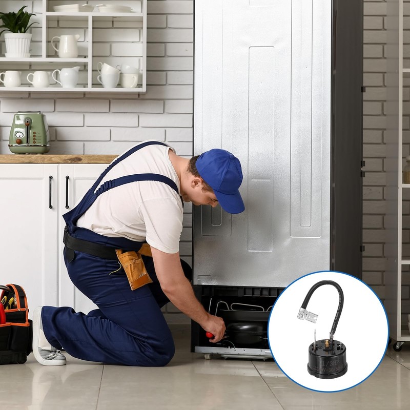 sourcing map 3pcs 1/3HP(280w) Refrigerator Overload Protector, 2 Pin Freezers