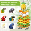 Crazydeer Large Wooden Bird Toys for Parrots, Cockatoos, Cockatiels, and