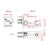 JUGREAT Stainless Steel Sliding Door Guides Floor Mount, Adjustable Roller