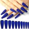LoveOurHome 100pc Coffin Press on Nails Long Fake Nails Matte