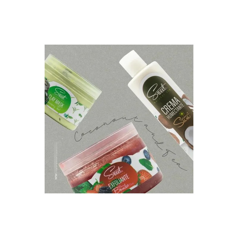 Kit Coco Belleza, Exfoliante, Mascarilla, Crema Humectante