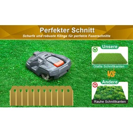 GLANXY 30 Stück Premium Ersatzmesser Klingen für Mähroboter Klingen Ersatzklingen titan Klingenmesser Rasenmähermesser kompatibel mit Husqvarna, Yard Force und Gardena Rasenmäher Automower Messer