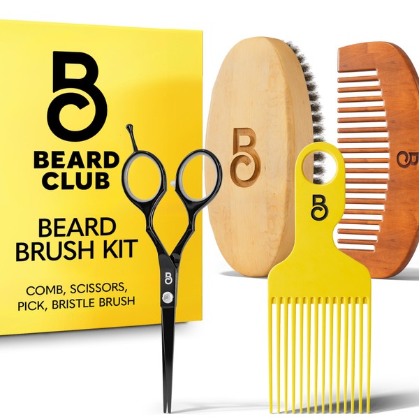 The Beard Club Beard Club Brush, Comb, Pick and Scissors