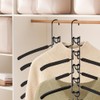Ganchos para Ropa, 2 Piezas Ganchos para Pantalones Multicapa Desmontable
