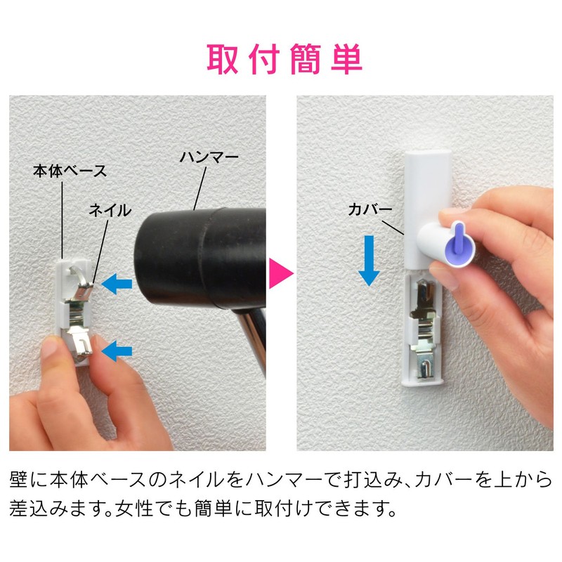 GAONA GA-ME004 GAONA Wall Mount Hook for Plasterboard Blue