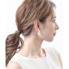 VINGTAINE Gold Plated Cotton Pearl Earrings, Titanium Post, P1397, Titanium