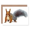 Wee Blue Coo Squirrel Watercolour Cute Greeting Card With Envelope
