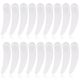 120 PCS White Cosmetic Spatulas, Mini Plastic Curved Makeup Scoop for Mixing and Sampling, Mini Makeup Scoop Spatula for Mixing and Sampling Skincare, Skin Care Facial Cream Mask Spatula