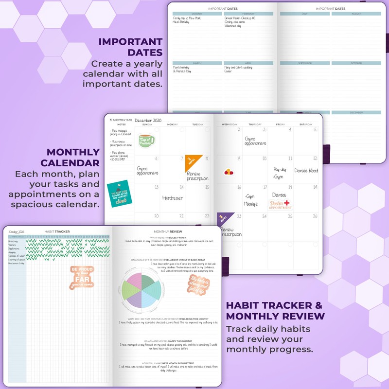 Clever Fox Medical Planner Daily – Health Diary Notebook, Wellness